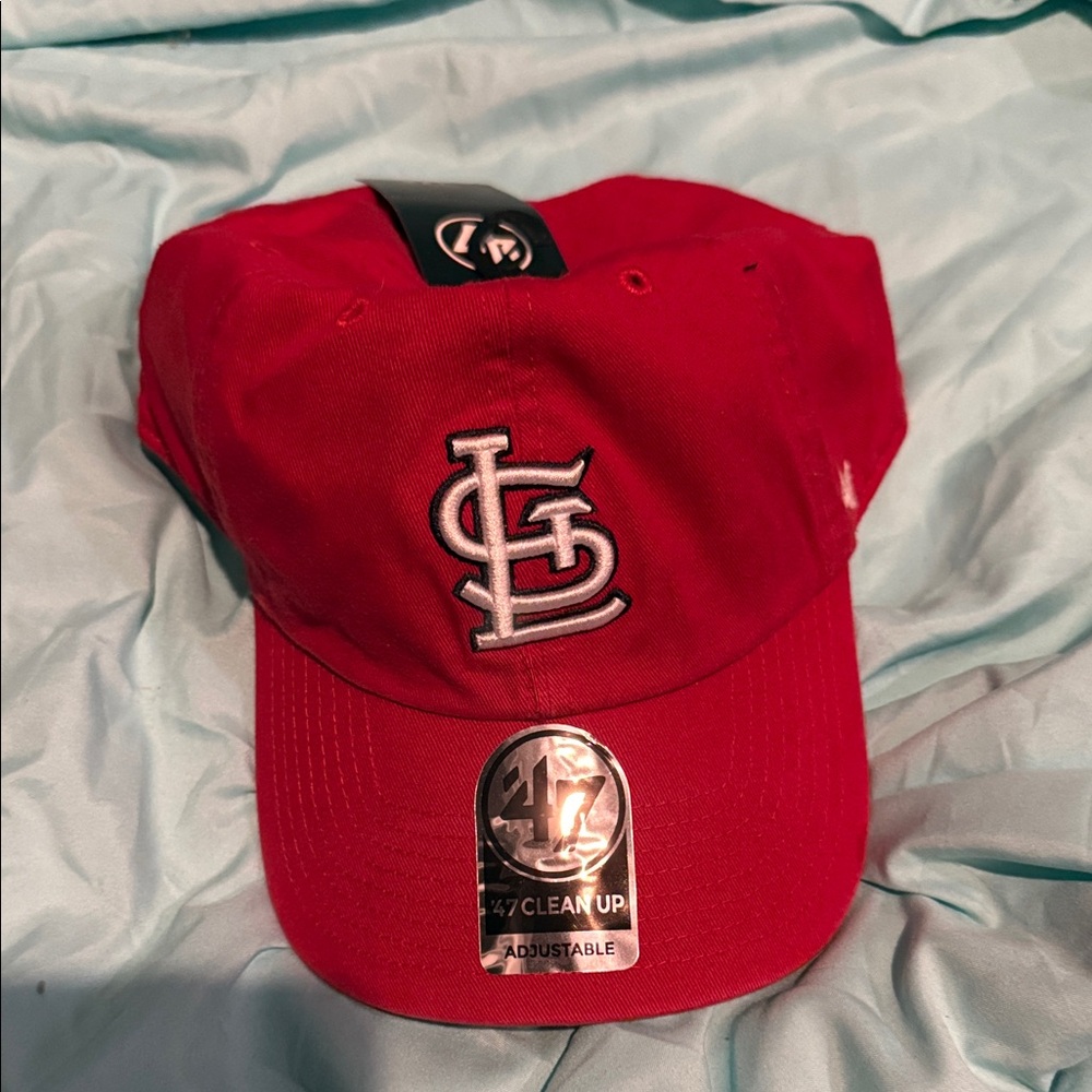47 Brand Red Baseball Cap with Logo